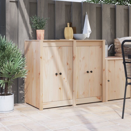 Uși pentru bucătării exterioare 2 buc 50x9x82 cm Lemn masiv de pin