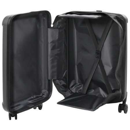 Valiză pliabilă cu carcasă dură 20'' gri închis 34x23x55.5 cm ABS