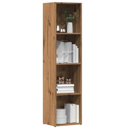 Bibliotecă, stejar artizanal, 36x30x143 cm, lemn prelucrat