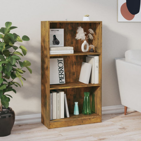 Bibliotecă, stejar fumuriu, 60x24x109 cm, lemn prelucrat