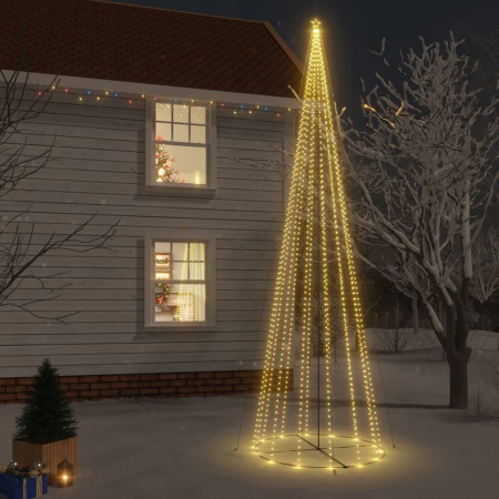 Brad de Crăciun conic, 1134 LED-uri, alb cald, 230x800 cm - Img 1