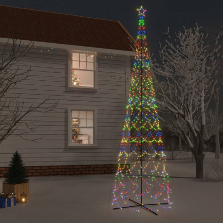 Brad de Crăciun conic, 3000 LED-uri, multicolor, 230x800 cm - Img 1