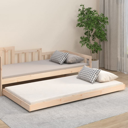 Cadru de pat, 90x200 cm, lemn masiv de pin - Img 1