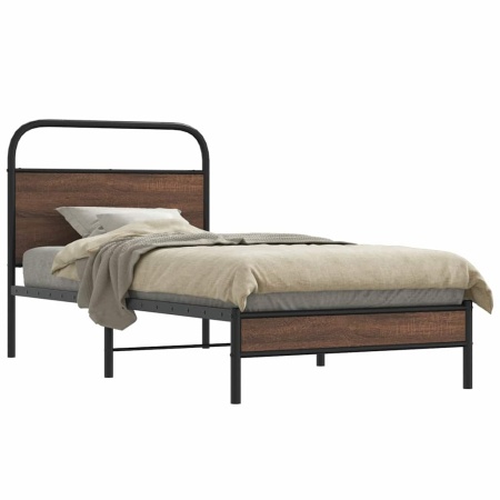 Cadru de pat fără saltea stejar maro 90x200 cm Lemn prelucrat