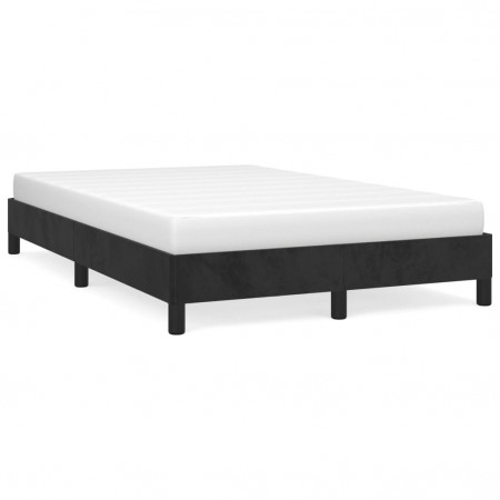 Cadru de pat, negru, 120x190 cm, catifea