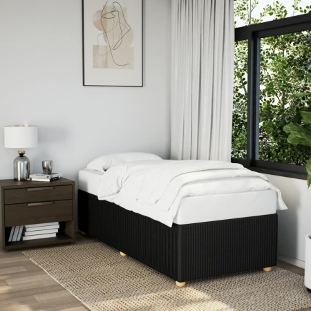 Cadru de pat, negru, 90x190 cm, material textil