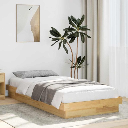 Cadru pat fără saltea 75x190 cm lemn masiv de stejar