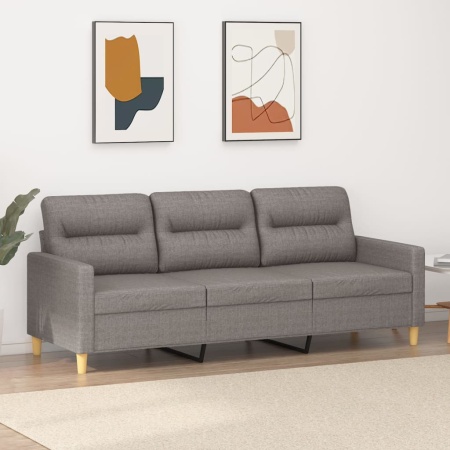 Canapea cu 3 locuri, taupe, 180 cm, material textil