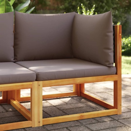 Canapea de colț de grădină, cu perne, lemn masiv acacia