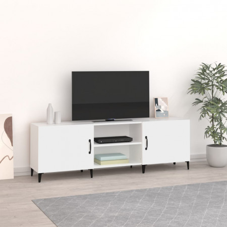 Comodă TV, alb, 150x30x50 cm, lemn compozit