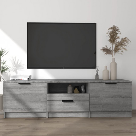 Comodă TV, sonoma gri, 140x35x40 cm, lemn prelucrat