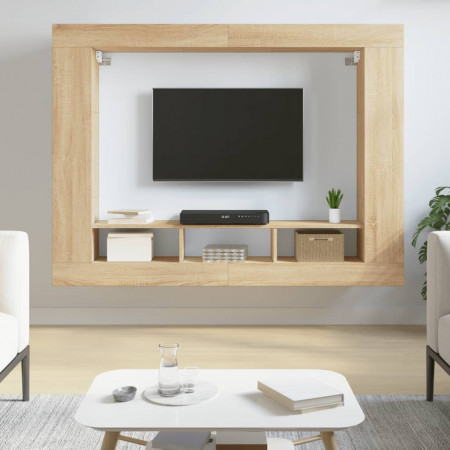 Comodă TV, stejar sonoma, 152x22x113 cm, lemn compozit