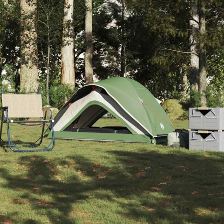 Cort de camping pentru 1 persoană, verde, impermeabil