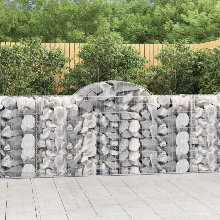 Coșuri gabion arcuite 15 buc, 200x50x100/120cm, fier galvanizat