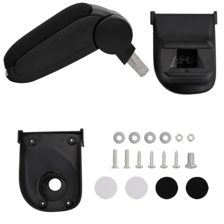 Cotieră auto, negru, 15x35x(30-47) cm ABS