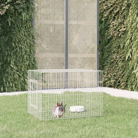 Cușcă pentru iepuri, 78x54x54 cm, fier galvanizat - Img 1