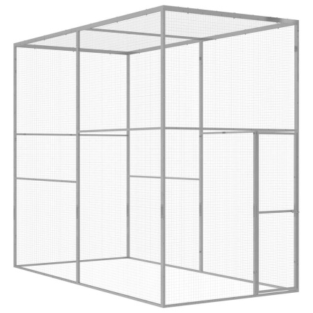 Cușcă pentru pisici, 3 x 1,5 x 2,5 m, oțel galvanizat