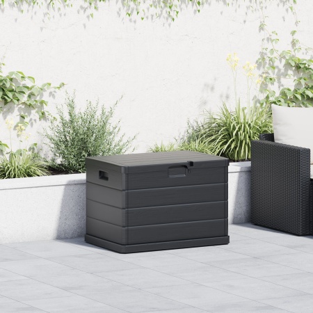 Cutie de depozitare pentru grădină - Antracit, 77.5 x 54.5 x 53 cm, Plastic, 170 L - Img 1