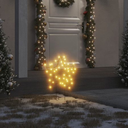 Decor stele luminoase de Crăciun cu țăruși 3 buc. 50 LED 29 cm