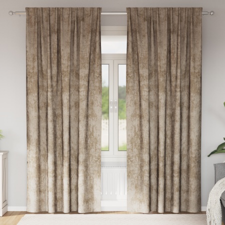Draperii din catifea 2 buc cu ochiuri champagne 245x140 cm