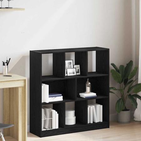 Dulap cu cărți stejar negru 97,5x29,5x100 cm lemn prelucrat