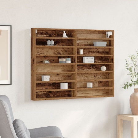 Dulap cu vitrină, lemn vechi, 100x8,5x75 cm, lemn prelucrat