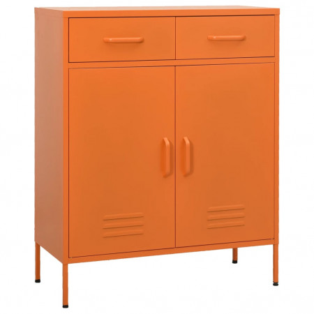 Dulap de depozitare, portocaliu, 80x35x101,5 cm, oțel - Img 1