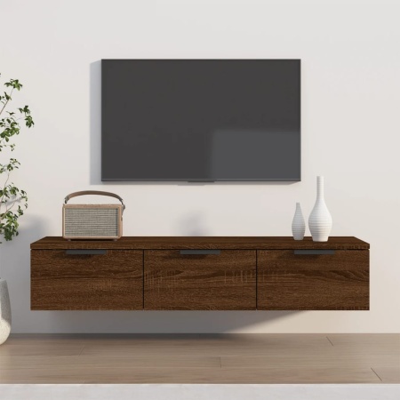 Dulap de perete, stejar maro, 102x30x20 cm, lemn compozit