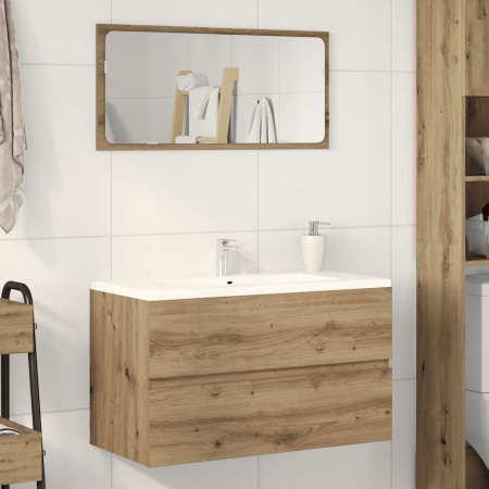 Dulap pentru baie stejar artizanal 80x38,5x45 cm lemn prelucrat