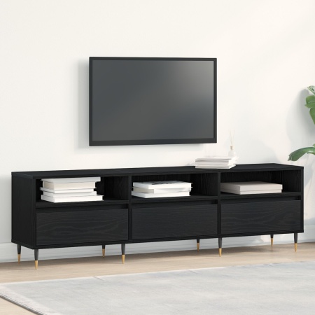 Dulap TV, stejar negru, 150x30x44,5 cm, lemn prelucrat