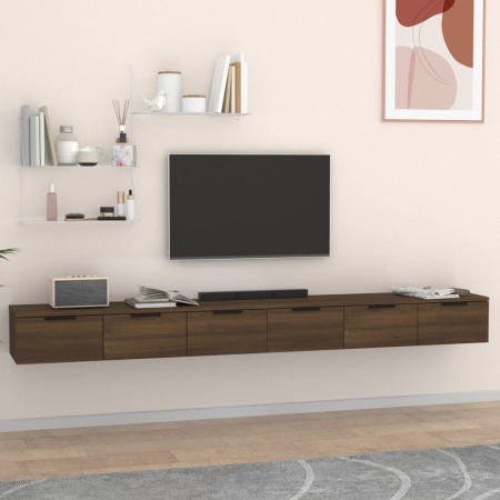 Dulapuri de perete, 2 buc., maro, 102x30x20 cm, lemn prelucrat