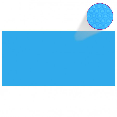 Folie dreptunghiulară pentru piscină din PE, 450 x 220, albastru