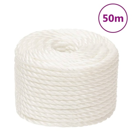 Frânghie de lucru, Alb, 12 mm, 50 m, polipropilenă