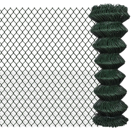 Gard de legătură din plasă, verde, 1,25 x 15 m, oțel - Img 1