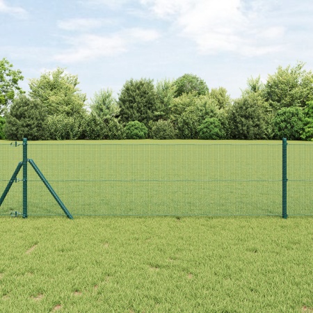 Gard din sârmă sudată Verde 1x100 m Fier