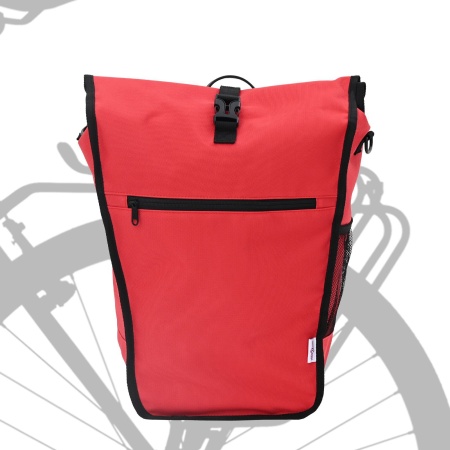 Geanta de bicicletă pentru rack de pannier 20 L Roșie 34x16x59 cm
