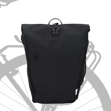 Geantă pentru bicicletă pentru suport de bicicletă 20L Neagră 34x16x59 cm