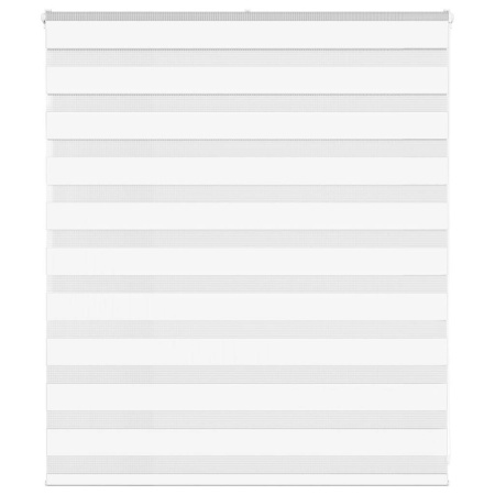 Jaluzea tip zebra alb lățime țesătură 120,9 cm poliester
