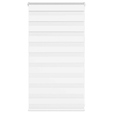 Jaluzea tip zebra alb lățime țesătură 80,9 cm poliester