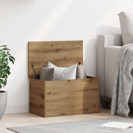 Ladă depozitare cu capac, stejar artizanal, 60x35x35 cm, lemn