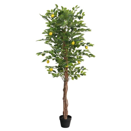 Lămâi artificial cu 3 trunchiuri, verde, 180 cm, PP