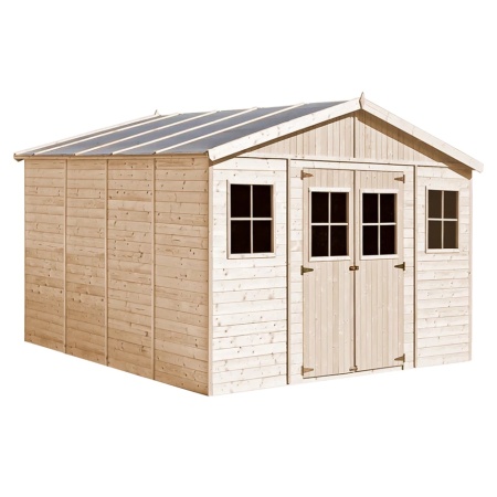 Magazin de gradina din lemn 4x14 ft/16m2 - TIMBELA M330+M330G - Img 1