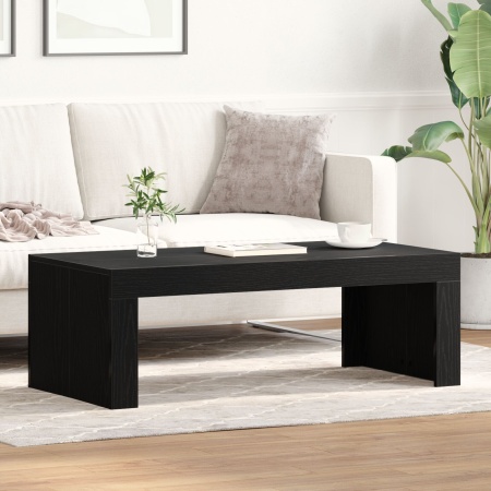 Masă de cafea Negru Stejar 102x50x35 cm Lemn prelucrat