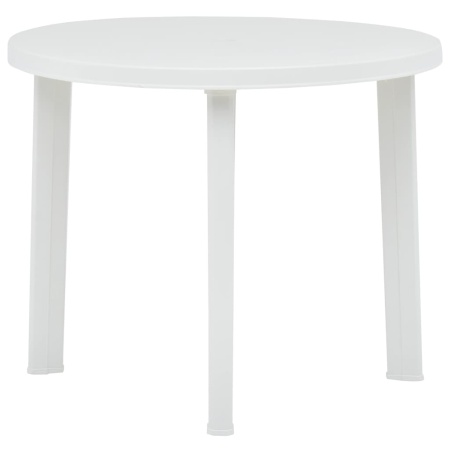 Masă de grădină, alb, 89 cm, plastic