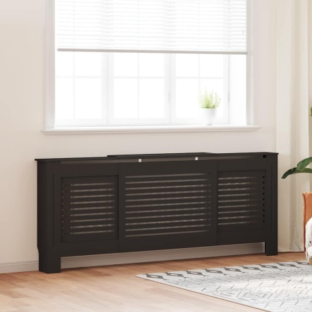 Mască pentru calorifer, negru, 205 cm, MDF