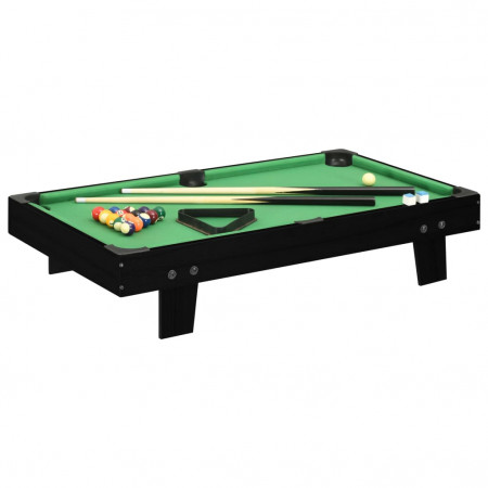 Mini masă de biliard, 3 picioare, negru &amp; verde 92 x 52 x 19 cm - Img 1