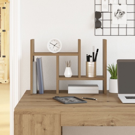 Organizer Birou Stejar Artizanal 34.5x15.5x35.5 cm Lemn