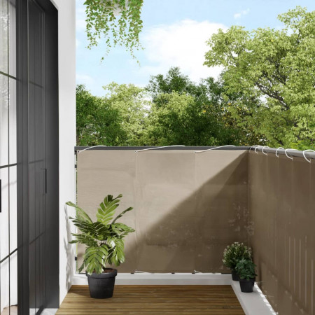 Paravan de balcon, gri taupe, 120x800 cm, 100% poliester oxford - Img 1