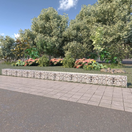 Perete gabion cu capace, 900 x 50 x 50 cm, oțel galvanizat