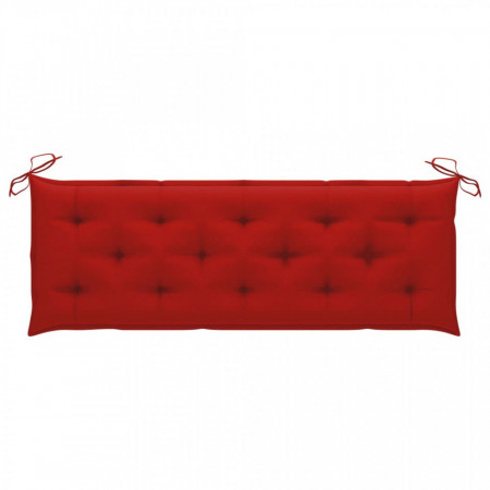 Pernă pentru bancă de grădină, roșu, 150x50x7 cm, textil